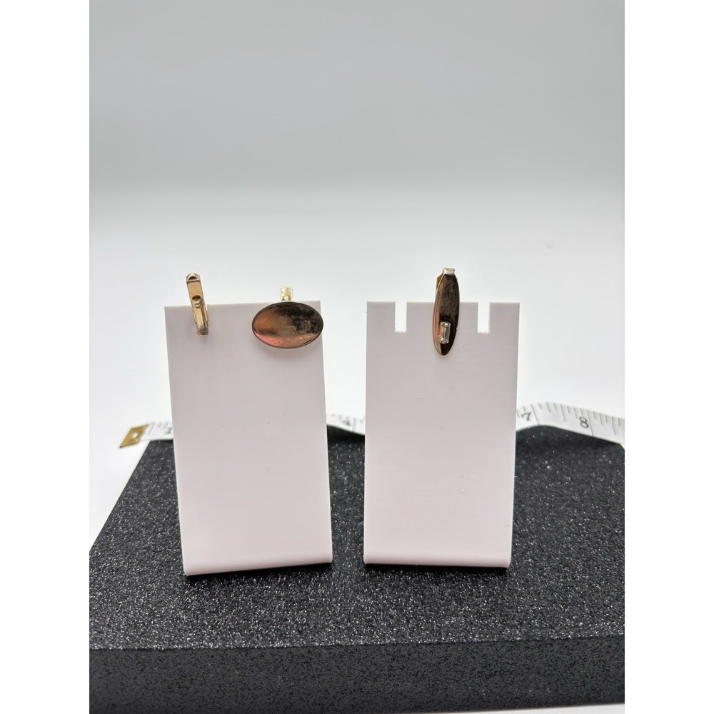 Vintage Swank Gold Tone Cufflinks Tie Clip Set Mother of Pearl Mens Formal